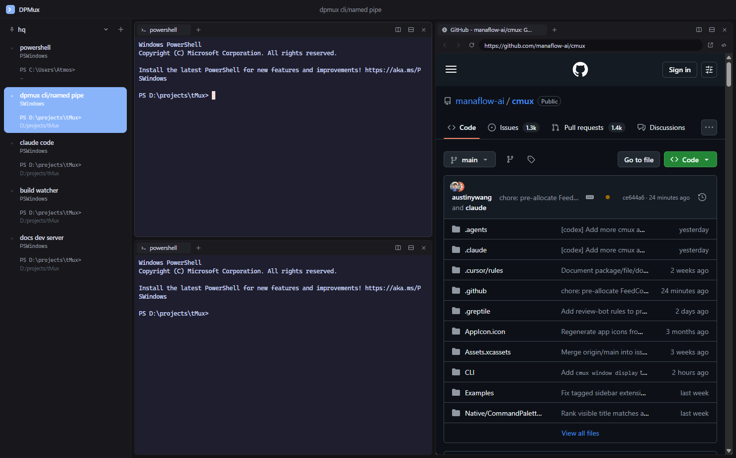 DPMux in catppuccin-mocha